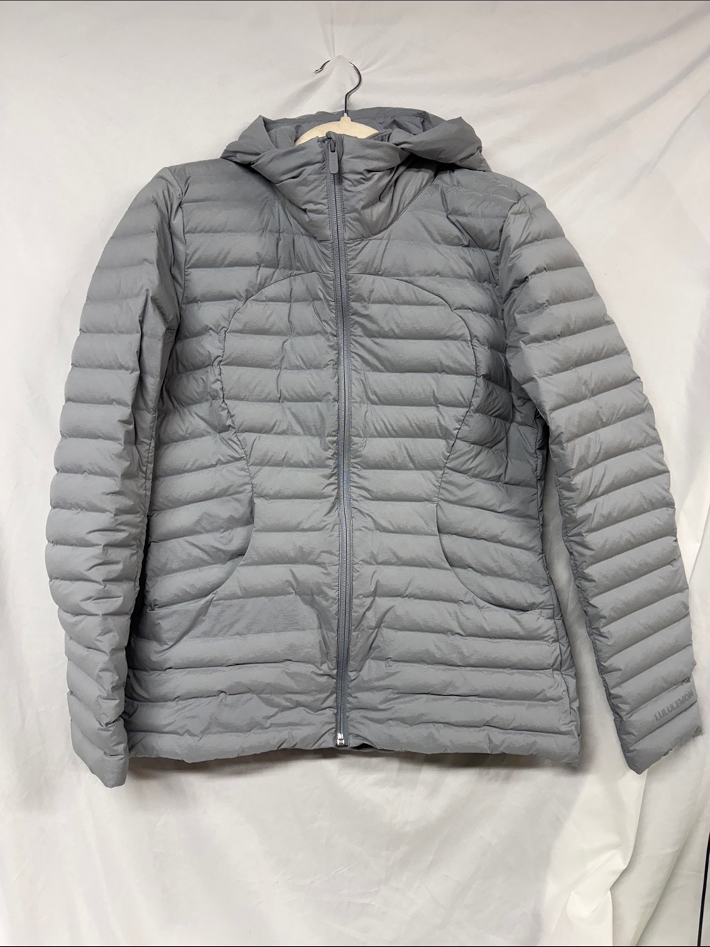 lululemon athletica Light Gray Packable Hooded Puffer Jacket